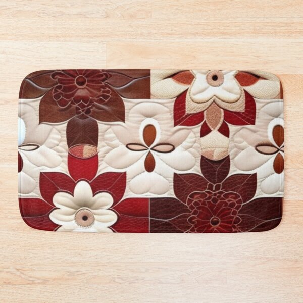 Item preview, Leather Patchwork quilt  designed and sold by Roxburylane.