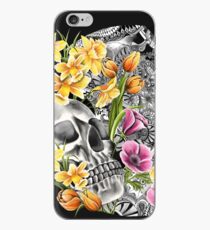 Doodle Skull and flower case iPhone Case