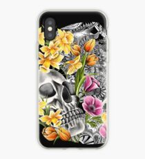 Doodle Skull and flower case iPhone Case