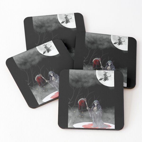 Item preview, Death skull with horror fog with scythe designed and sold by KinsOfTheArts.