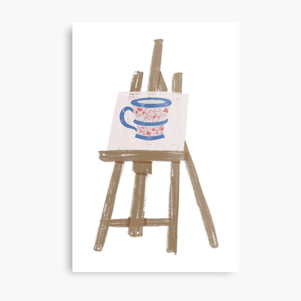 Easel with Mountain Painting Poster for Sale by LeighsDesigns