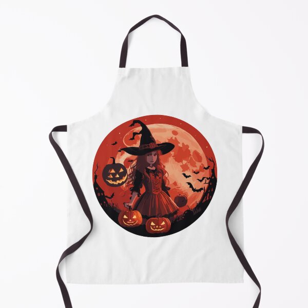 Item preview, Halloween witch with red moon in the background designed and sold by AlejaJorgeShop.
