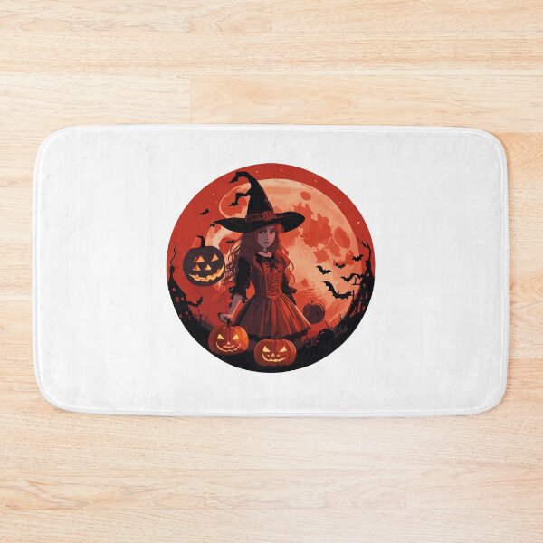 Item preview, Halloween witch with red moon in the background designed and sold by AlejaJorgeShop.