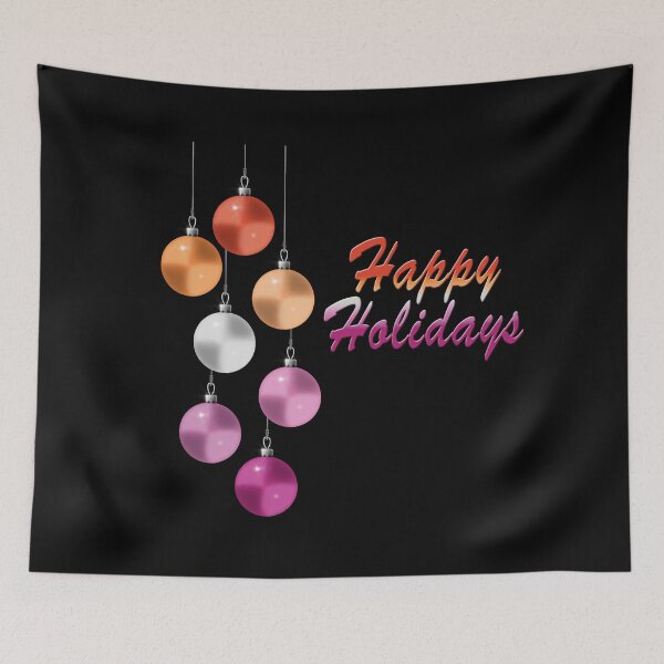 Item preview, Happy Holidays Lesbian Pride Colors designed and sold by TheirChoice.