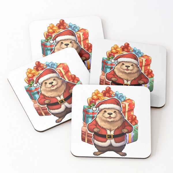 Item preview, Marmot santa with gifts  designed and sold by Trendy-Artistry.