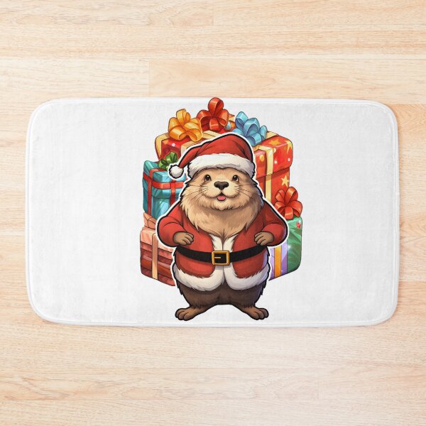 Item preview, Marmot santa with gifts  designed and sold by Trendy-Artistry.