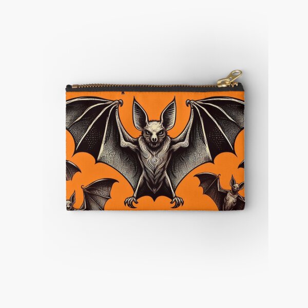 Item preview, "Classic Bat Pattern - Vibrant Orange Background, HD Illustration" designed and sold by lujubraga.
