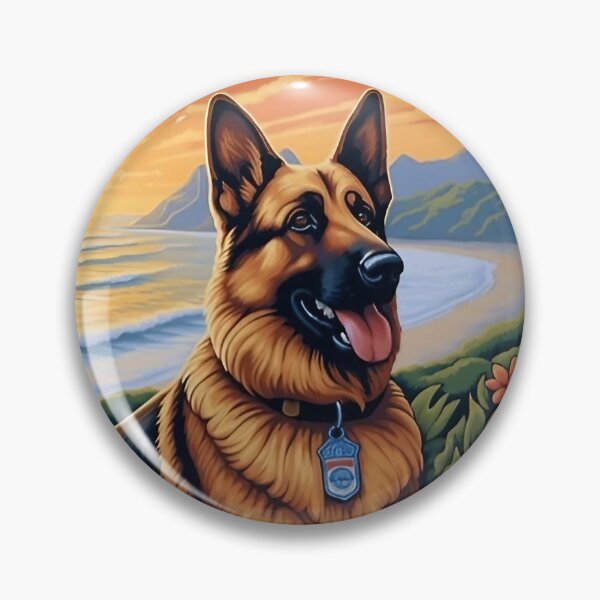 Item preview, Gorgeous German Shepherd - sunset at the beach designed and sold by Liljinkzy.