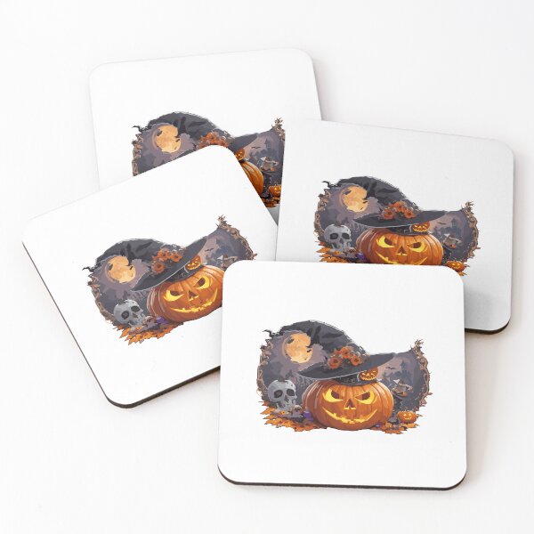 Item preview, A large pumpkin in the background on a Halloween night designed and sold by AlejaJorgeShop.