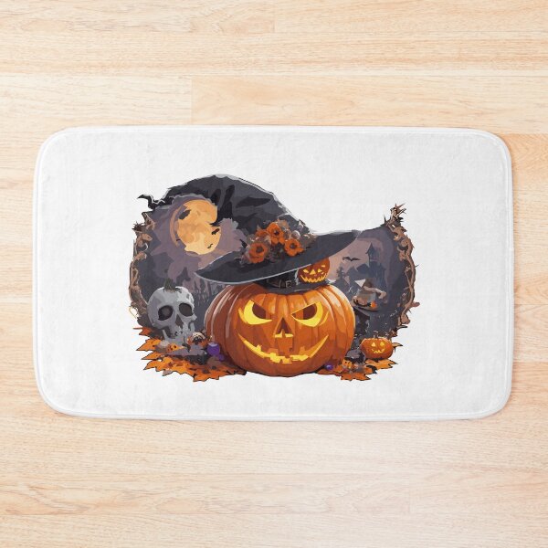 Item preview, A large pumpkin in the background on a Halloween night designed and sold by AlejaJorgeShop.
