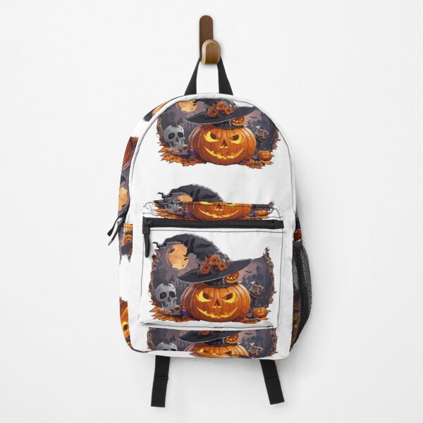 Item preview, A large pumpkin in the background on a Halloween night designed and sold by AlejaJorgeShop.