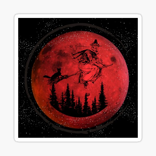 Vista previa del artículo con la obra «Bruja de la luna de sangre», diseñado y vendido por MorganiteS.
