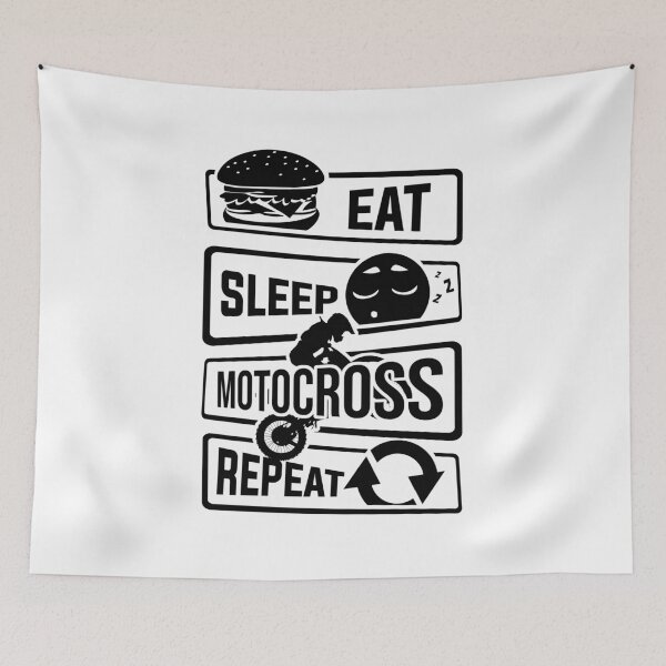 Item preview, Eat Sleep Motocross Repeat - Motorcycle Motorsport designed and sold by anziehend.