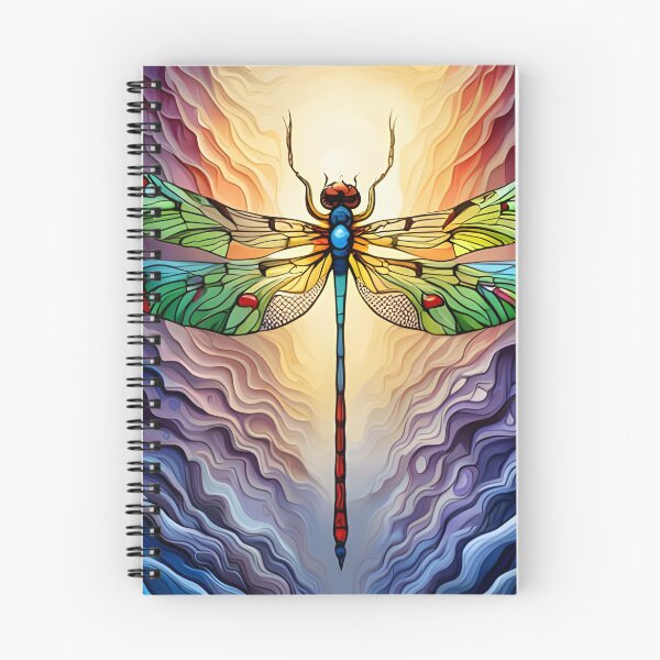 Item preview, Dragonfly Stained Glass Cartoon designed and sold by druidwolfart.