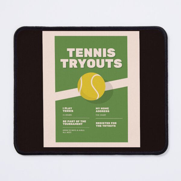 Item preview, tennis tryouts designed and sold by GROUNDSHAKER.