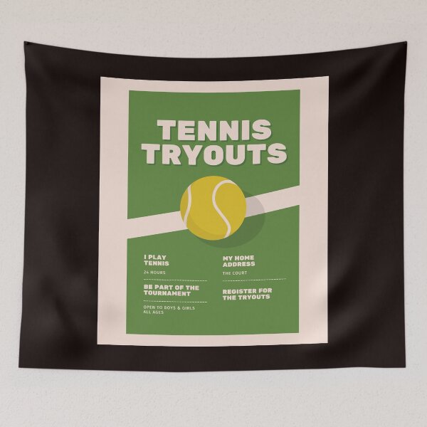 Item preview, tennis tryouts designed and sold by GROUNDSHAKER.