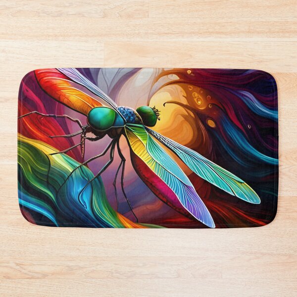Item preview, Dragonfly Stained Glass Cartoon designed and sold by druidwolfart.