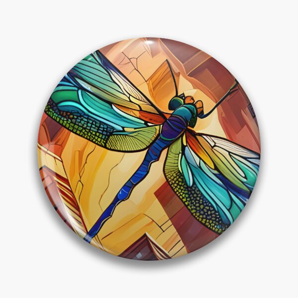Item preview, Dragonfly Stained Glass Cartoon designed and sold by druidwolfart.