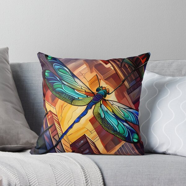 Item preview, Dragonfly Stained Glass Cartoon designed and sold by druidwolfart.