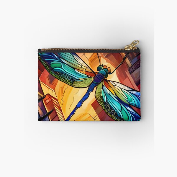 Item preview, Dragonfly Stained Glass Cartoon designed and sold by druidwolfart.