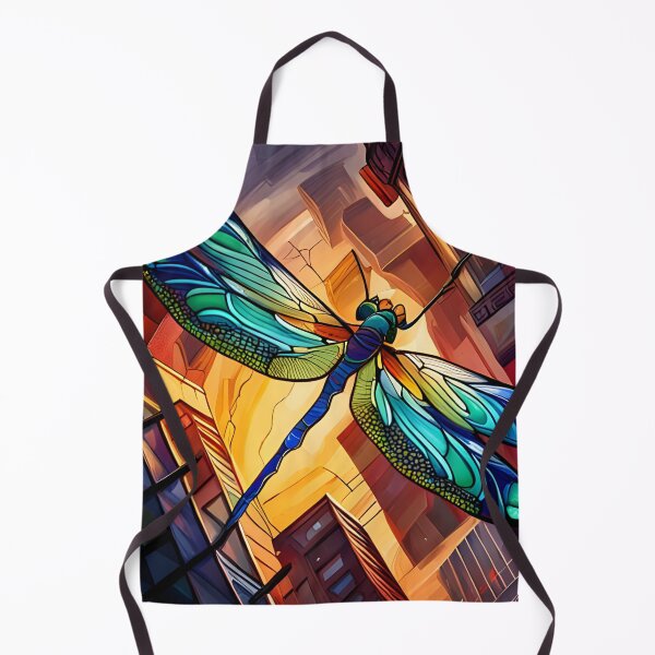 Item preview, Dragonfly Stained Glass Cartoon designed and sold by druidwolfart.