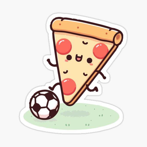 Item preview, Pizza slice playing soccer designed and sold by OniumEth.