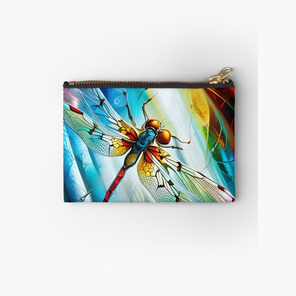 Item preview, Dragonfly Stained Glass Cartoon designed and sold by druidwolfart.