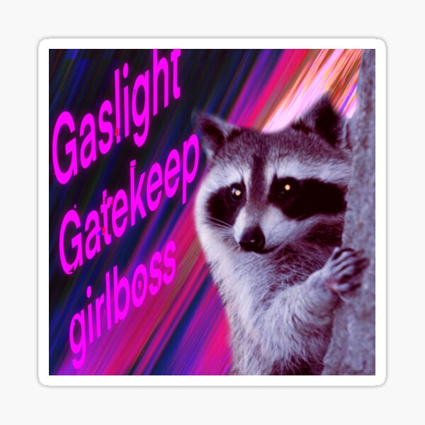 Item preview, GasLight GateKeep GirlBoss | Racoon Meme designed and sold by HenryBourke767.