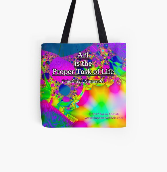 Art is the Proper Task of Life All Over Print Tote Bag