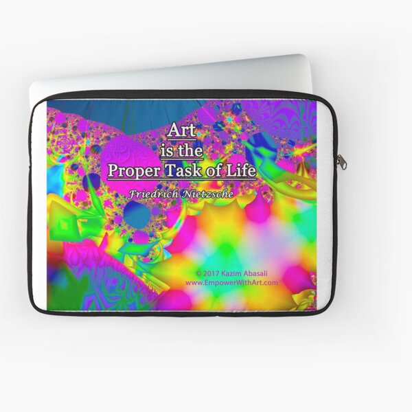 Art is the Proper Task of Life Laptop Sleeve