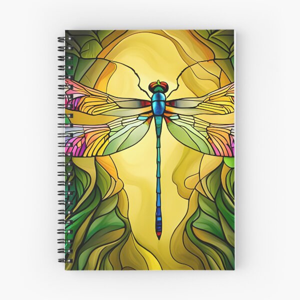Item preview, Dragonfly Stained Glass Cartoon designed and sold by druidwolfart.