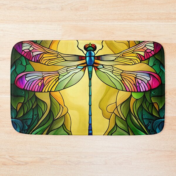 Item preview, Dragonfly Stained Glass Cartoon designed and sold by druidwolfart.