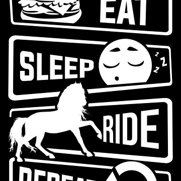 Artwork thumbnail, Eat Sleep Ride Repeat Horse Rider Rider Riding by anziehend