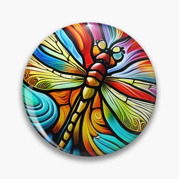 Item preview, Dragonfly Stained Glass Cartoon designed and sold by druidwolfart.