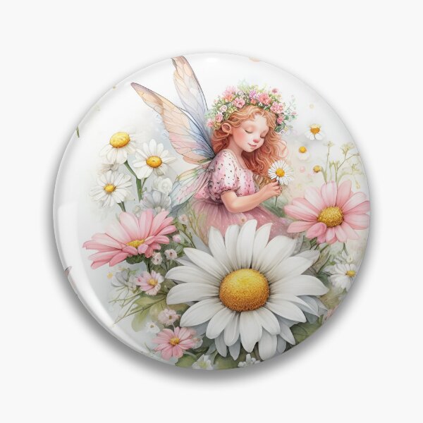 Item preview, Watercolor Design Daisy With Fairy  designed and sold by Nicesiri.