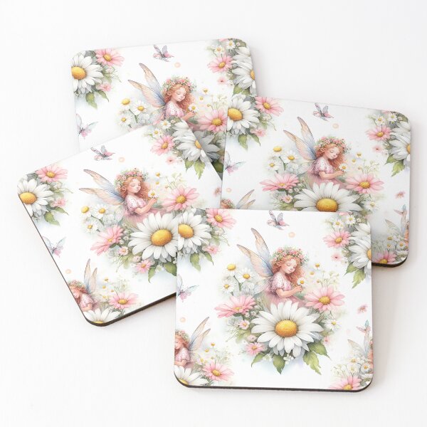 Item preview, Watercolor Design Daisy With Fairy  designed and sold by Nicesiri.