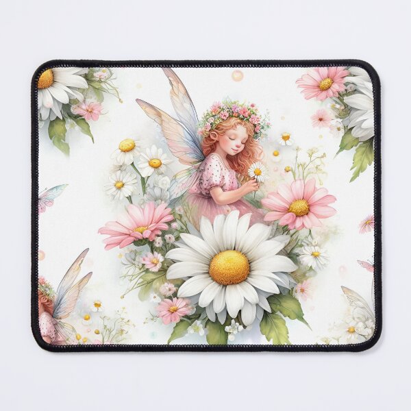 Item preview, Watercolor Design Daisy With Fairy designed and sold by Nicesiri.