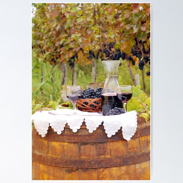 Item preview, vineyard with grape and red wine  designed and sold by goceris.
