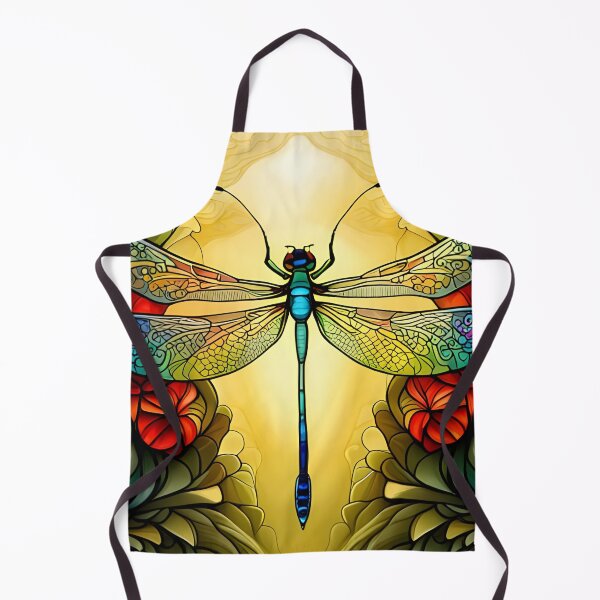 Item preview, Dragonfly Stained Glass Cartoon designed and sold by druidwolfart.