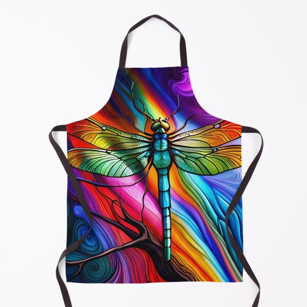 Item preview, Dragonfly Stained Glass Cartoon designed and sold by druidwolfart.