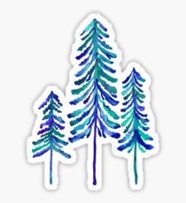 Pine Trees – Navy & Turquoise Palette Sticker