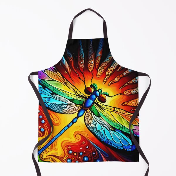 Item preview, Dragonfly Stained Glass Cartoon designed and sold by druidwolfart.