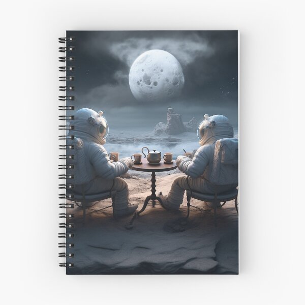 Item preview, Astronauts in outer space planet sipping tea designed and sold by zand-n-zive.