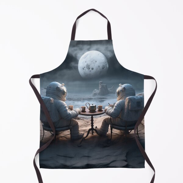 Item preview, Astronauts in outer space planet sipping tea designed and sold by zand-n-zive.