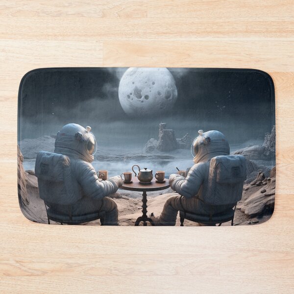 Item preview, Astronauts in outer space planet sipping tea designed and sold by zand-n-zive.