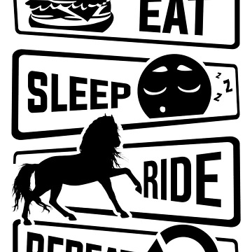 Artwork thumbnail, Eat Sleep Ride Repeat Horse Rider Rider Riding by anziehend