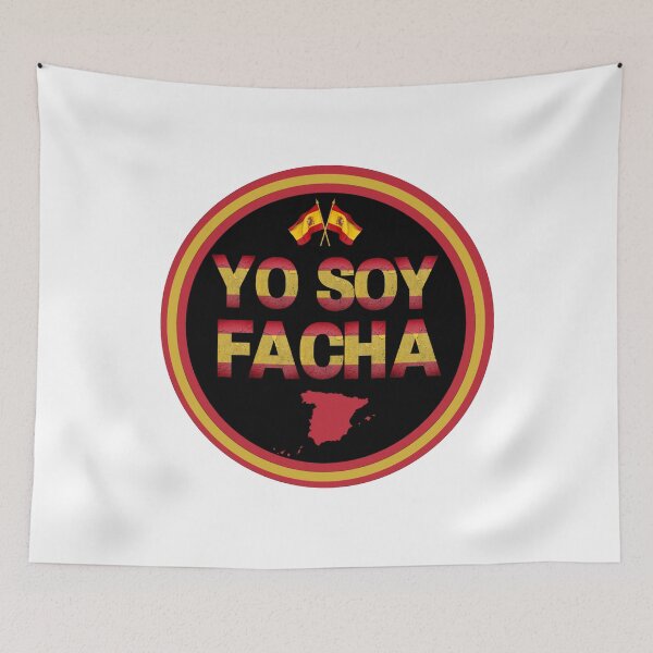Item preview, I am Facha. Spanish Flag letters with dark background designed and sold by altohero.