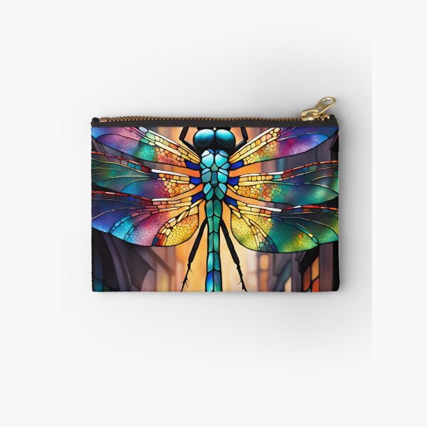 Item preview, Dragonfly Stained Glass Cartoon designed and sold by druidwolfart.