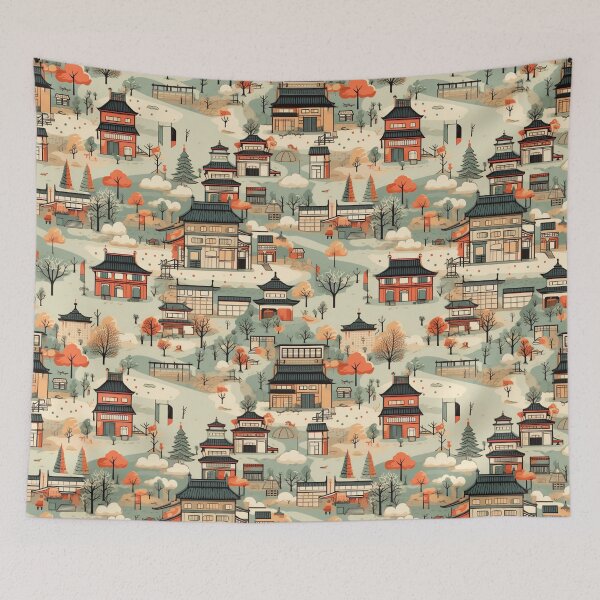 Item preview, Retro Japan Townscape designed and sold by natthaaekf.