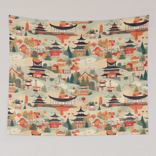 Item preview, Vintage Japanese Town Art designed and sold by natthaaekf.